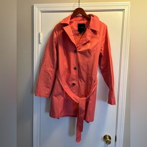 Pinkish/salmon jacket with hood and belt